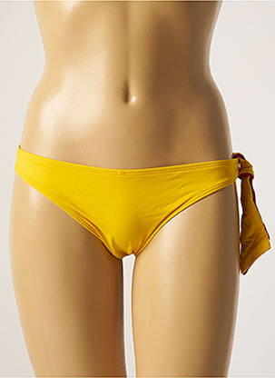 Bas de maillot de bain effet matière satinée culotte jaune AUBADE femme