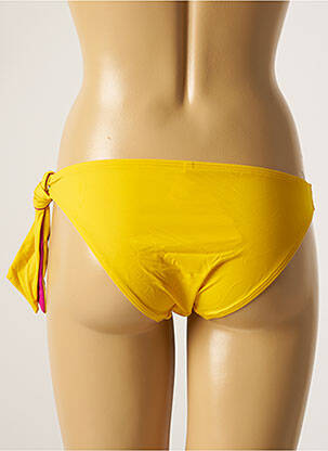 Bas de maillot de bain effet matière satinée culotte jaune AUBADE femme