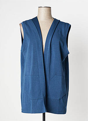 Gilet sans manche poches bleu ÉTYMOLOGIE femme