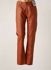 Pantalon droit marron QUATRE VINGT JOURS pour femme seconde vue