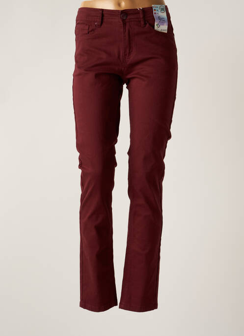 Pantalon slim rouge QUATRE VINGT JOURS pour femme