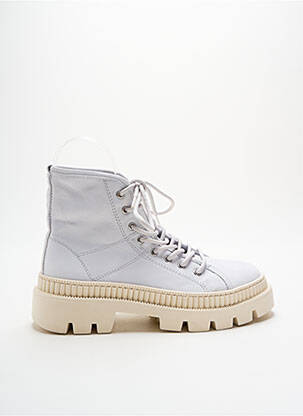 Bottines/boots matière lisse talon plat jusqu'à 3cm gris ALPE femme