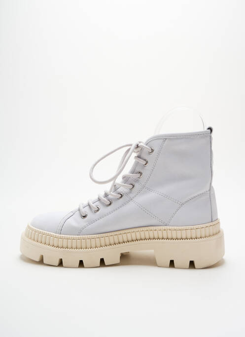 Bottines/boots matière lisse talon plat jusqu'à 3cm gris ALPE femme