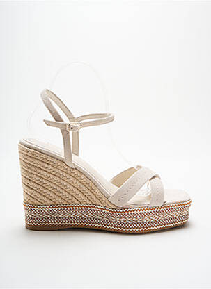 Espadrilles fermeture boucle(s) talon haut de 10cm et plus beige TAMARIS femme