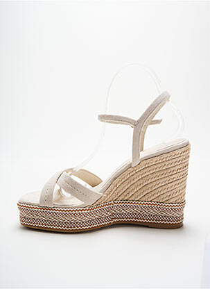Espadrilles fermeture boucle(s) talon haut de 10cm et plus beige TAMARIS femme
