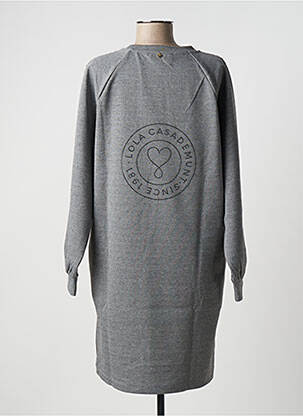 Robe mi-longue manches longues manches longues gris LOLA CASADEMUNT femme