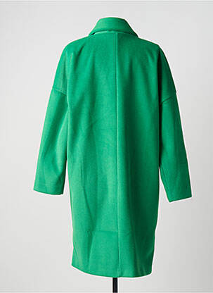 Manteau long coupe droite sans capuche vert LES BLONDINETTES femme