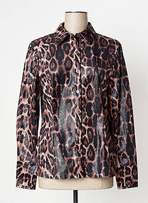 Chemisier coupe cintrée manches longues marron LOLA CASADEMUNT femme