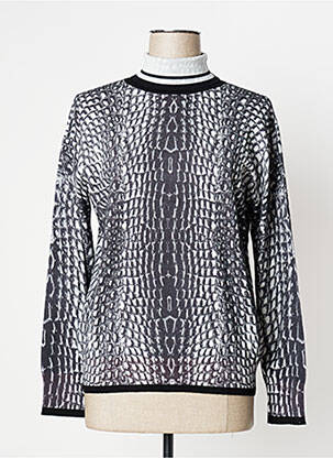 Pull col roulé stretch manches longues gris JEI'S BY LETIZIA DENARO femme