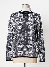 Pull col roulé stretch manches longues gris JEI'S BY LETIZIA DENARO femme