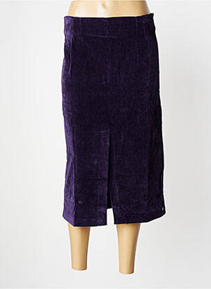 Jupe mi-longue fermeture zip latéral violet SURKANA femme