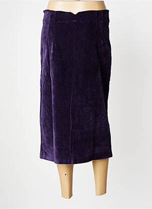Jupe mi-longue fermeture zip latéral violet SURKANA femme