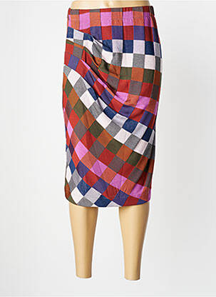 Jupe mi-longue taille normale marron ALDO MARTIN'S femme