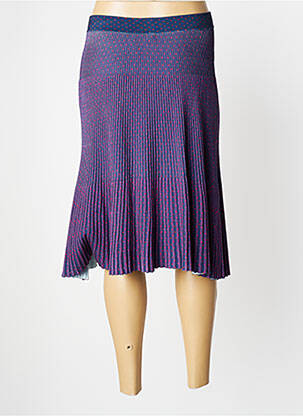 Jupe mi-longue stretch bleu JEI'S BY LETIZIA DENARO femme