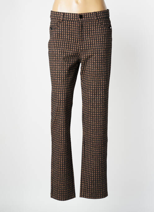 Pantalon chino marron LEO & UGO pour femme