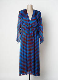Robe longue manches longues manches longues bleu ROSEANNA femme