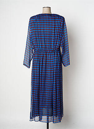 Robe longue manches longues manches longues bleu ROSEANNA femme