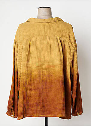 Blouse poignets boutonnés avec fente manches longues beige CHLOÉ STORA femme