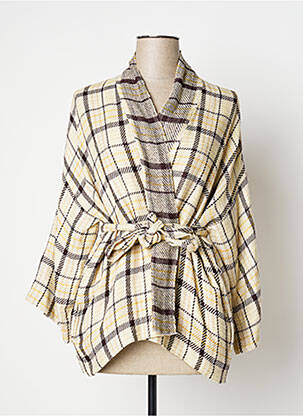 Veste kimono manches longues beige POMANDERE femme