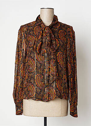 Chemisier coupe fluide manches longues orange MASSCOB femme
