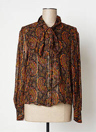 Chemisier coupe fluide manches longues orange MASSCOB femme