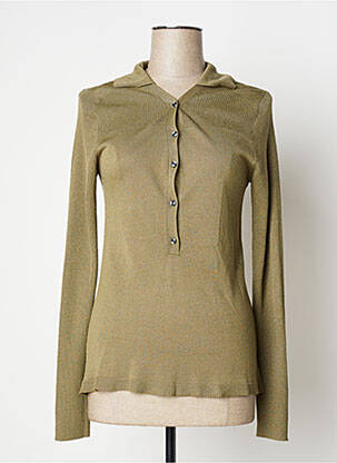 Pull coupe cintrée manches longues vert RAIINE femme