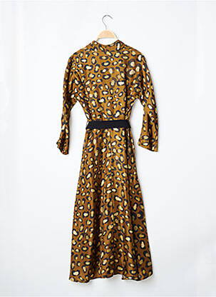 Robe mi-longue coupe fluide manches 3/4 vert BELLEROSE femme