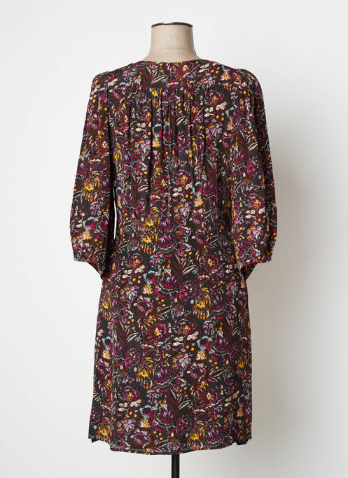 Robe mi-longue imprimé fleurs manches 3/4 vert VANESSA BRUNO femme