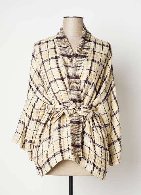 Veste kimono manches longues beige POMANDERE femme