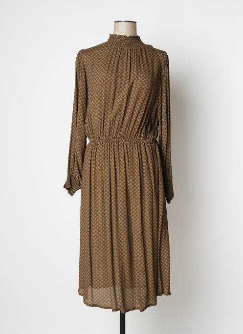 Robe mi-longue marron DIEGA pour femme