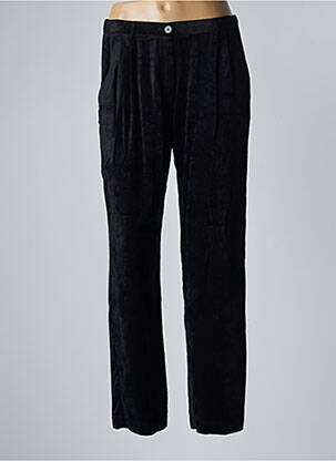 Pantalon droit taille élastique noir FORTE-FORTE femme
