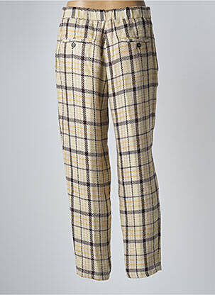 Pantalon droit coupe carotte beige POMANDERE femme