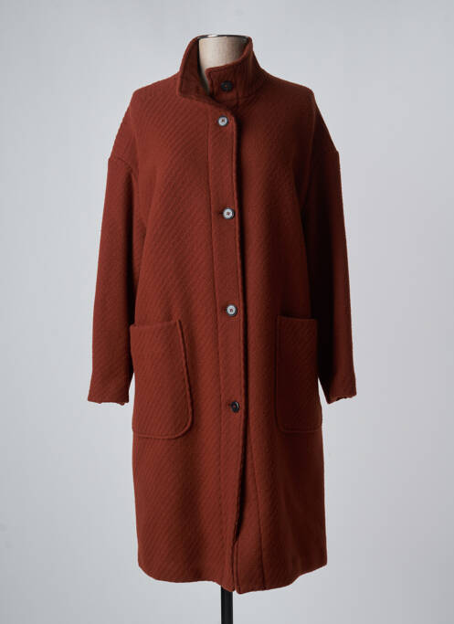 Manteau long marron POMANDERE pour femme