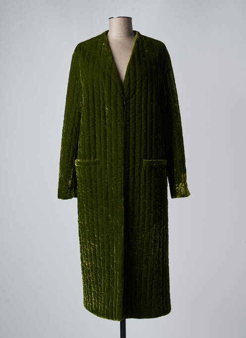 Manteau long vert POMANDERE pour femme