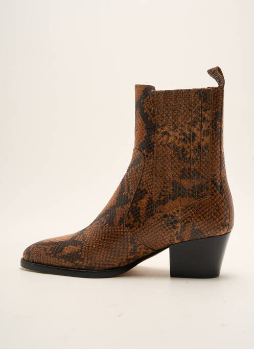 Bottines/boots talon de 4 à 6cm marron ROSEANNA femme