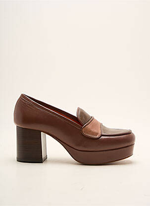 Mocassins talon de 4 à 6cm marron VALERIE BOURGOIN femme