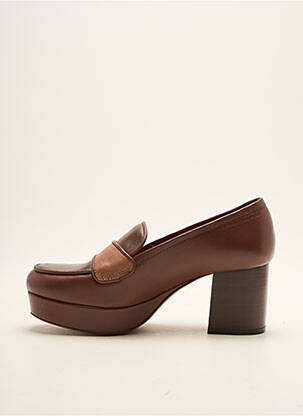 Mocassins talon de 4 à 6cm marron VALERIE BOURGOIN femme