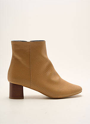 Bottines/Boots beige ANAKI pour femme