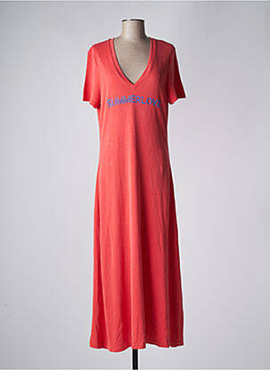 Robe longue manches courtes manches courtes orange RUE MAZARINE femme