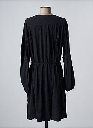 Robe mi-longue coupe fluide manches longues noir RUE MAZARINE femme