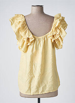 Blouse manches courtes manches courtes jaune B.YOUNG femme