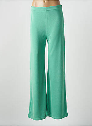 Pantalon large fermeture zip latéral taille haute vert RUE MAZARINE femme