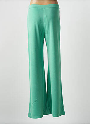 Pantalon large fermeture zip latéral taille haute vert RUE MAZARINE femme