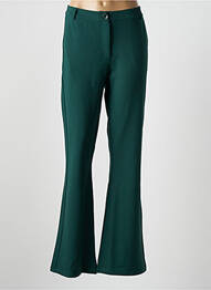 Pantalon flare stretch taille normale vert GEISHA femme