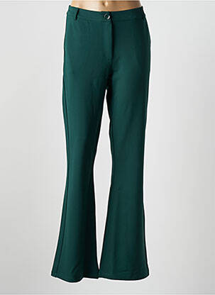 Pantalon flare stretch taille normale vert GEISHA femme