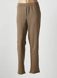Pantalon droit stretch taille normale marron GEISHA femme