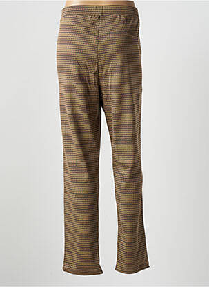 Pantalon droit stretch taille normale marron GEISHA femme