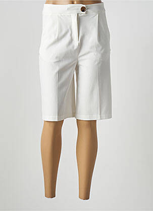 Bermuda taille haute taille haute blanc B.YOUNG femme