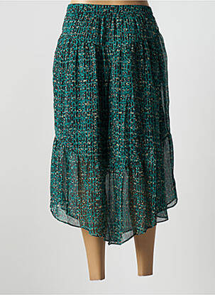 Jupe mi-longue taille haute vert RUE MAZARINE femme