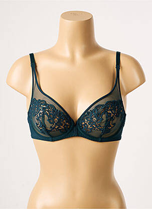 Soutien-gorge effet matière satinée haut soutien-gorge emboitant vert SIMONE PERELE femme